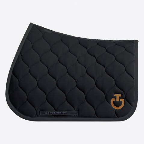 Tapis de selle New Circular Noir - Cavalleria Toscana - Jersey respirant