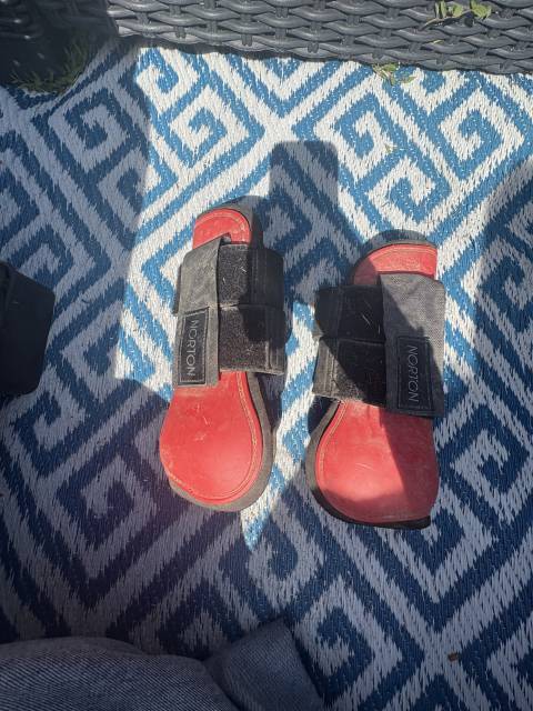 Guêtres NORTON - Couleur : rouge, néoprène noir, Taille