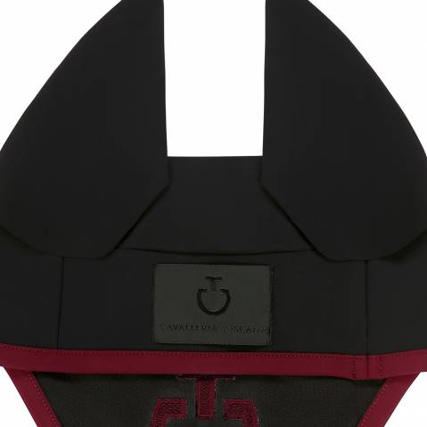 Bonnet anti-mouches Noir Bordeaux - Cavalleria Toscana