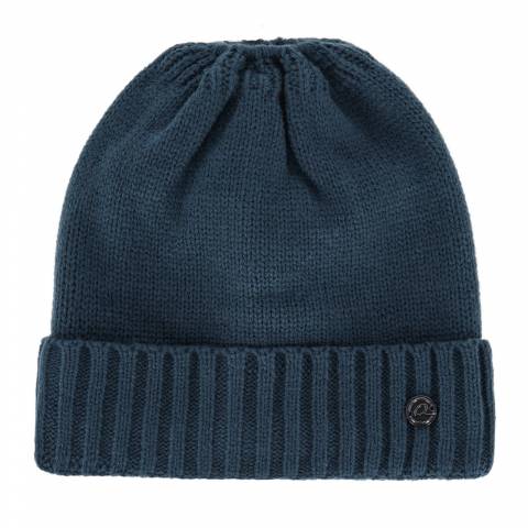 Bonnet doublé Teddie Petrol Blue - QHP - Ouverture pour cheveux