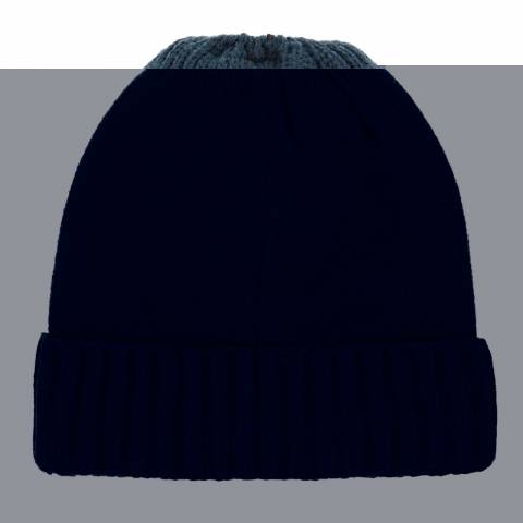 Bonnet doublé Teddie Petrol Blue - QHP - Ouverture pour cheveux