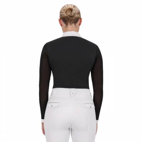 Polo de concours manches longues Senah QHP - Tissu extensible