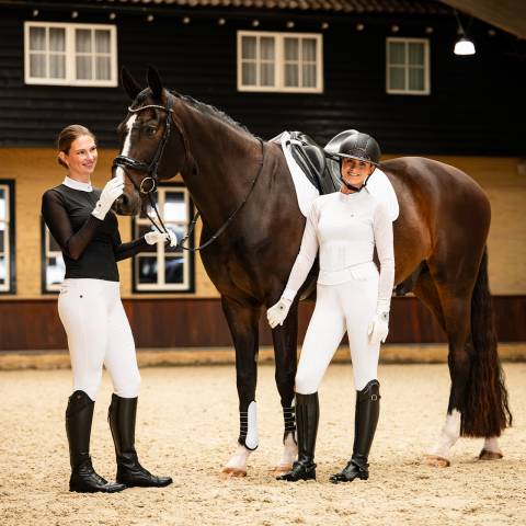 Polo de concours manches longues Senah QHP - Tissu extensible