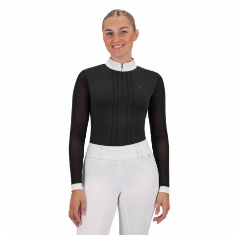 Polo de concours manches longues Senah QHP - Tissu extensible