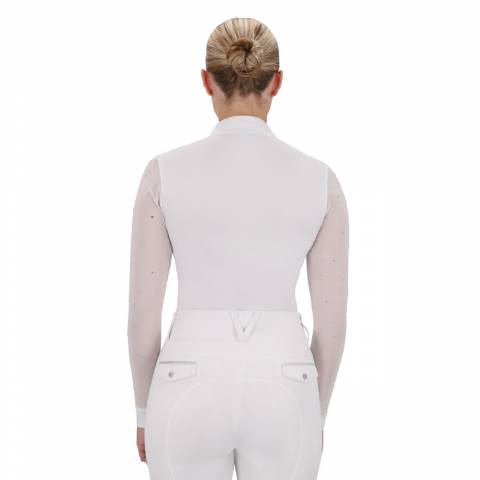 Polo de concours manches longues Senah QHP - Tissu extensible