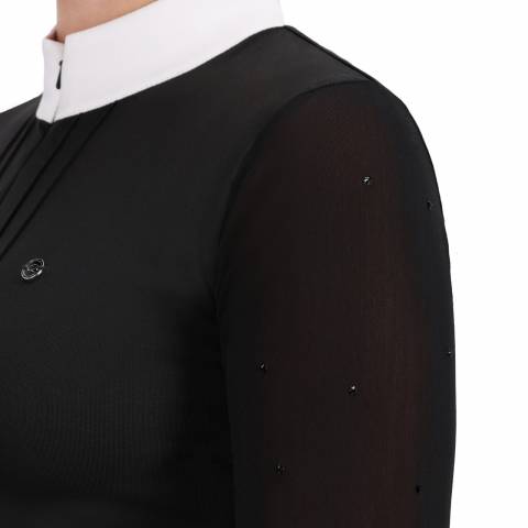 Polo de concours manches longues Senah QHP - Tissu extensible