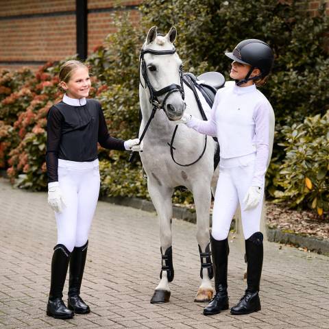 Polo de concours manches longues junior Senah QHP