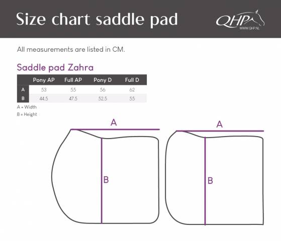 Tapis de selle Zahra Bordeaux - QHP - Effet satiné, motifs élégants