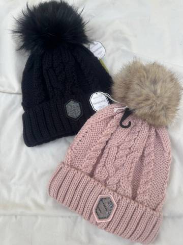 Bonnet Nora Crystal Intarsia - Samshield - Pompon amovible