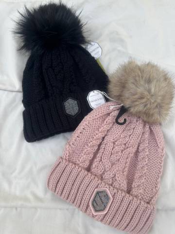 Bonnet Nora Crystal Intarsia - Samshield - Pompon amovible