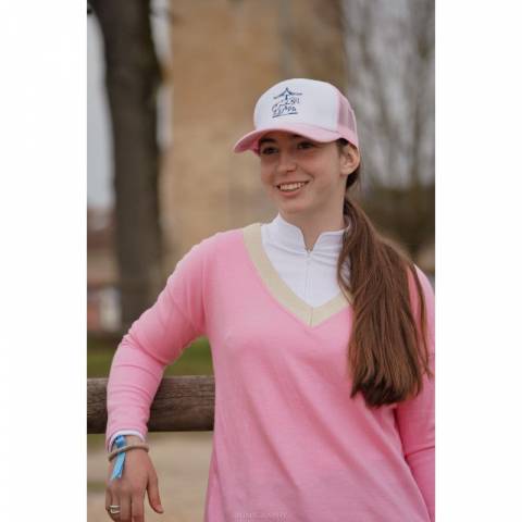 Casquette style trucker bicolore - JU & PA - Broderie glitter