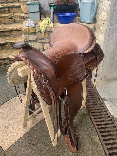 Selle western adulte 19 pouces