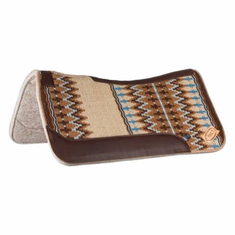 Tapis de selle western profilé - Pool's - Feutre et cuir