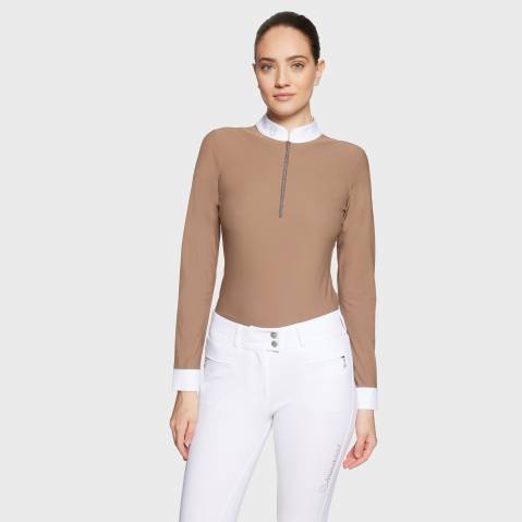 Polo de concours manches longues Aloise FW25 - Samshield - Tissu respirant