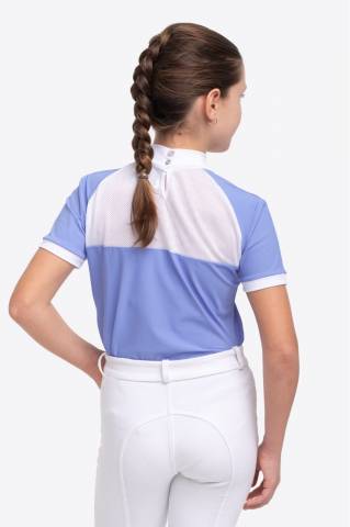Polo de concours équestre BABY BLUE MESH KIDS - Cavalliera - Manches courtes