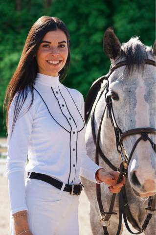 Polo de concours équestre GENTLE RIVER - Cavalliera - Manches longues