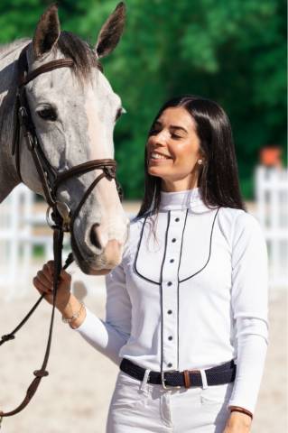 Polo de concours équestre GENTLE RIVER - Cavalliera - Manches longues