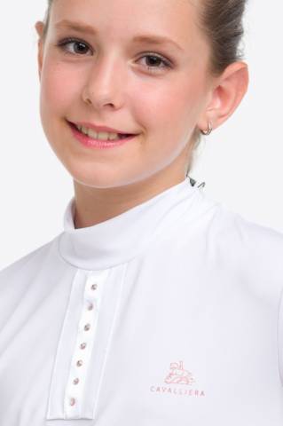 Polo de concours enfant ILOVE CRYSTAL - Cavalliera - Manches courtes