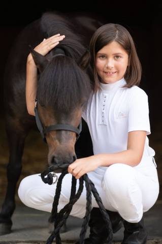 Polo de concours enfant ILOVE CRYSTAL - Cavalliera - Manches courtes