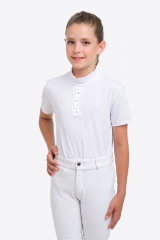 Polo de concours enfant ILOVE CRYSTAL - Cavalliera - Manches courtes