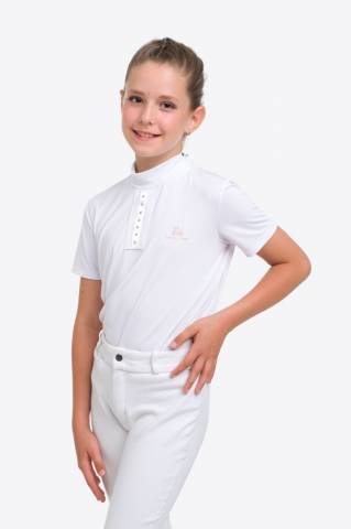 Polo de concours enfant ILOVE CRYSTAL - Cavalliera - Manches courtes