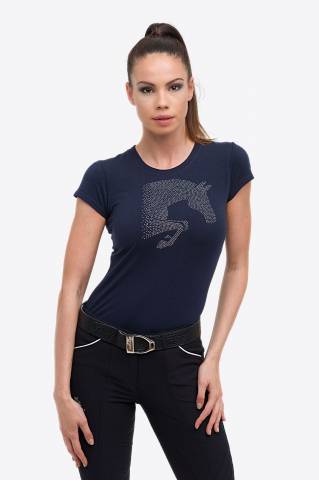 Haut d'équitation en coton à manches courtes - Cavalliera