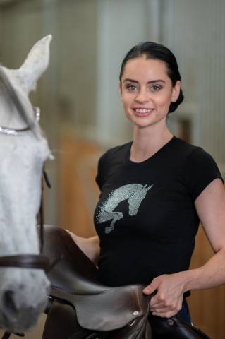 Haut d'équitation en coton à manches courtes - Cavalliera