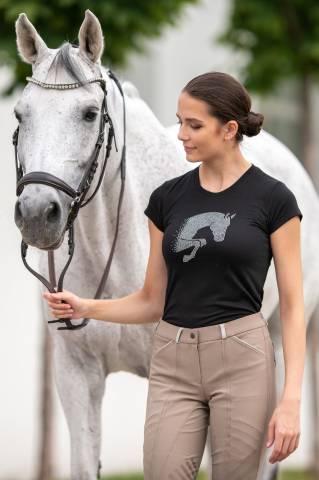 Haut d'équitation en coton à manches courtes - Cavalliera