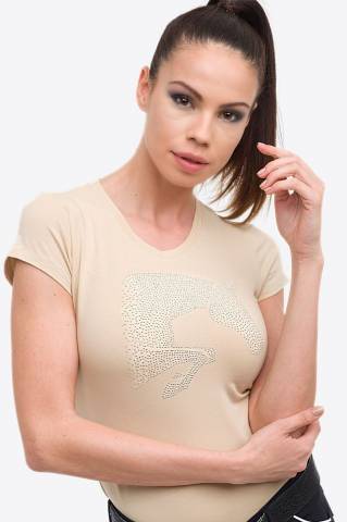 T-Shirt coton à manches courtes Riding Cotton Top - Cavalliera