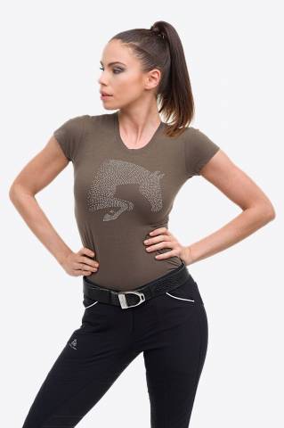 T-Shirt coton à manches courtes Riding Cotton Top - Cavalliera
