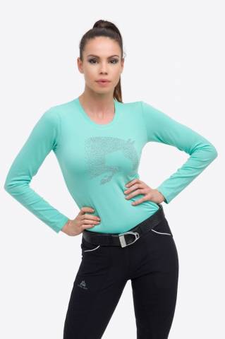 T-Shirt coton à manches longues Riding Cotton Top - Cavalliera