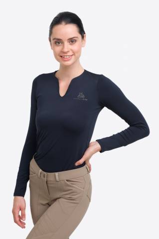 Polo technique manches longues Rose Gold - Cavalliera - Performance