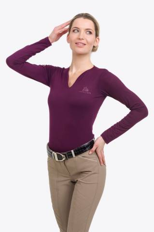 Polo technique manches longues Rose Gold - Cavalliera - Performance