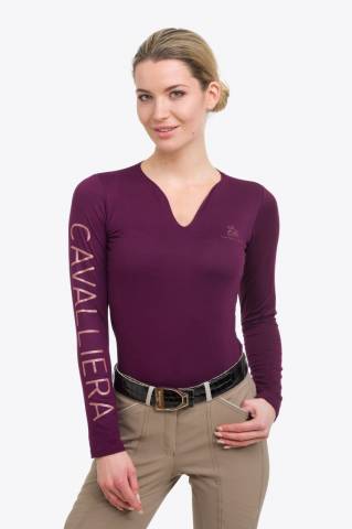 Polo technique manches longues Rose Gold - Cavalliera - Performance