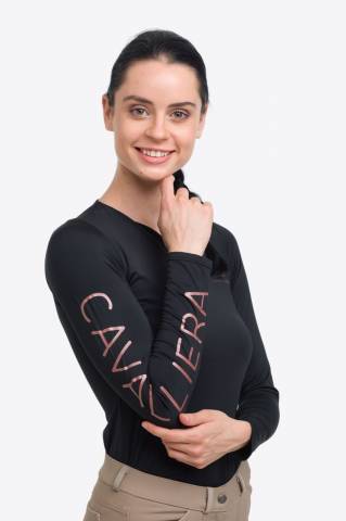 Polo technique manches longues Rose Gold - Cavalliera - Performance