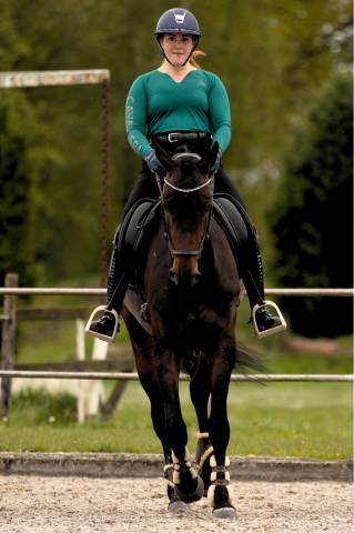 Polo technique manches longues Rose Gold - Cavalliera - Performance
