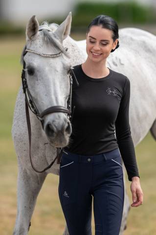 T-shirt d'équitation manches longues BIT - Cavalliera - Coton élastique