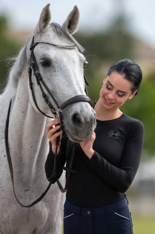 T-shirt d'équitation manches longues BIT - Cavalliera - Coton élastique