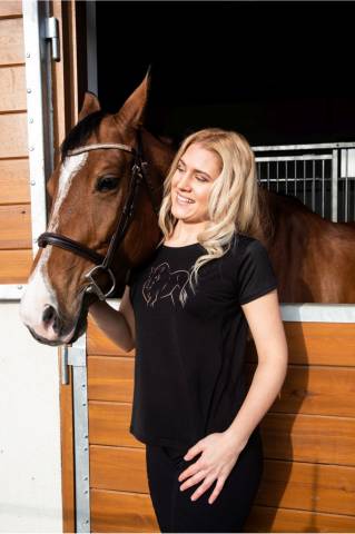 T-Shirt équitation ROSE GOLD - Cavalliera - Technique et confort