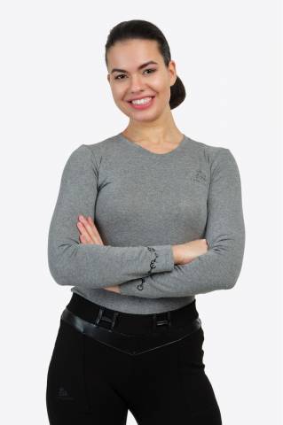 T-shirt à manches longues - GRANDEUR Equestrian Apparel - Coton doux