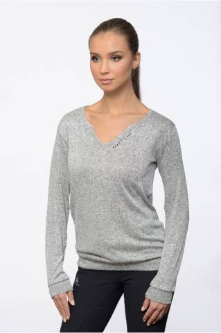 Pull léger col V décontracté - Cavalliera - Viscose doux