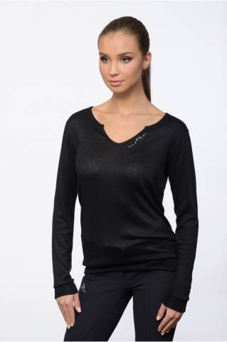 Pull léger col V décontracté - Cavalliera - Viscose doux