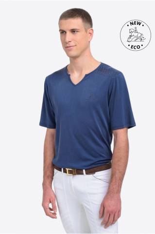 T-shirt équitation manches courtes V-Neck - Cavalliera - Tissu technique