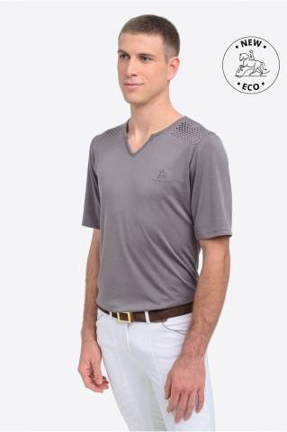T-shirt équitation manches courtes V-Neck - Cavalliera - Tissu technique