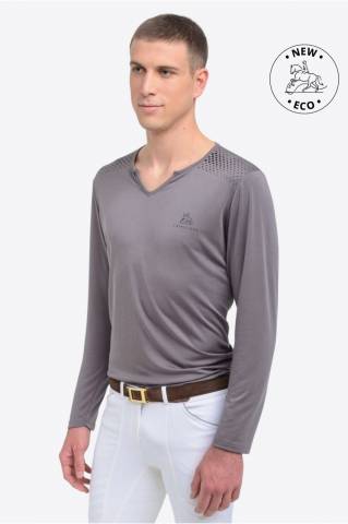 T-shirt à manches longues V-Neck - Cavalliera - Tissu technique