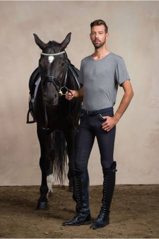 T-shirt équitation manches courtes - Cavalliera - Tissu naturel