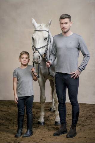 T-shirt à manches longues Riding Top - Cavalliera - Tissu naturel