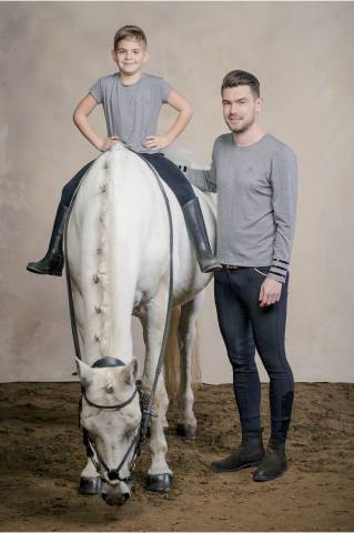 T-shirt à manches longues Riding Top - Cavalliera - Tissu naturel