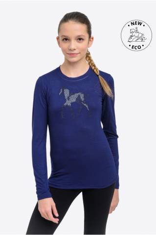 T-shirt à manches longues pour enfants - Cavalliera - Tissu extensible