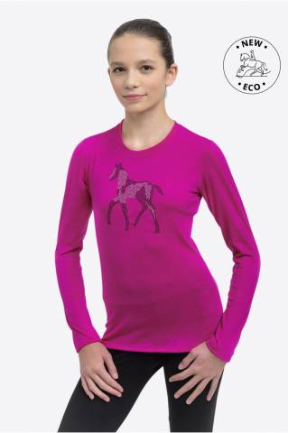 T-shirt à manches longues pour enfants - Cavalliera - Tissu extensible